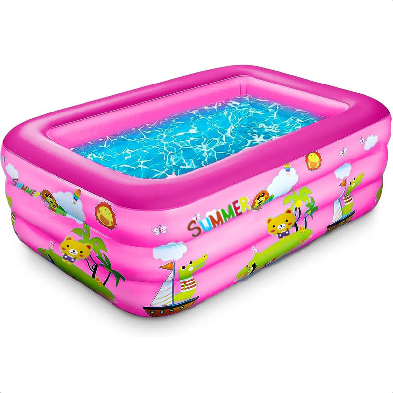 Piscinas Para Niños Piscina Pequeña Bebe Piscinas Infantiles Piscina Inflable Para Bebes Plastico 150x100x50cm Piscina De Pelotas Para Ninos Piscinas Inflables Rectangulares Color Rosa Okshop