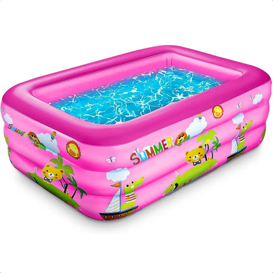 Piscinas Para Niños Piscina Pequeña Bebe Piscinas Infantiles Piscina Inflable Para Bebes Plastico 150x100x50cm Piscina De Pelotas Para Ninos Piscinas Inflables Rectangulares Color Rosa Okshop