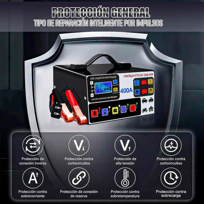 Cargador Baterias 12v/24v Cargador Baterias Auto Moto Inteli
