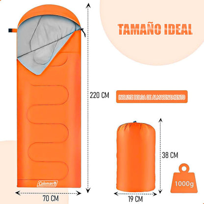 Saco De Dormir Camping Saco De Dormir Adulto Saco De Dormir Naranja Derecho