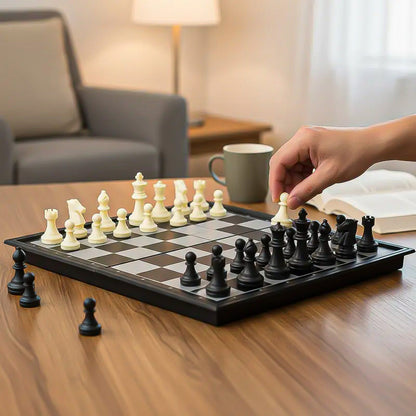 Tablero Ajedrez Plegable Ajedrez Magnético Juego De Ajedrez