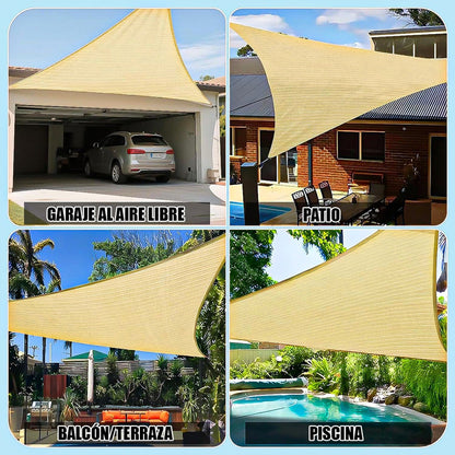 Toldo Vela Triangular Toldo Terraza Toldo 3.6x3.6x3.6cm Told Beige