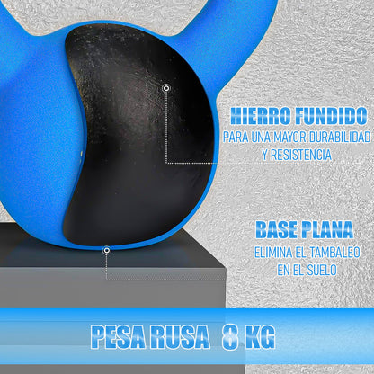Pesa Rusa 8 Kg Pesas Kettlebell 8 Kg Pesa Rusa Crossfit Pesa Azul