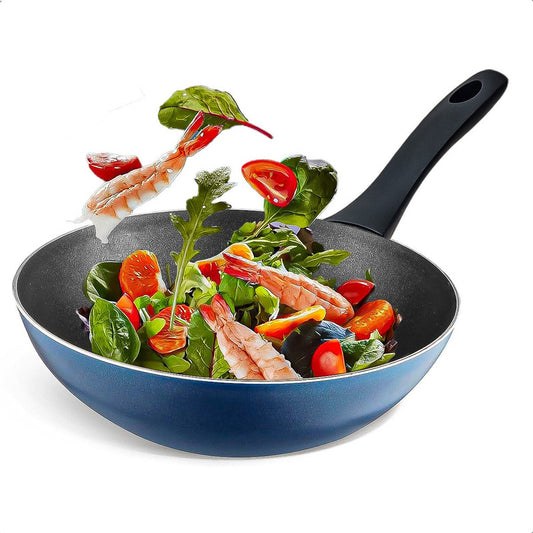 Wok Keep Sarten Antiadherente Sarten Wok Sarten Keep 28cm Azul