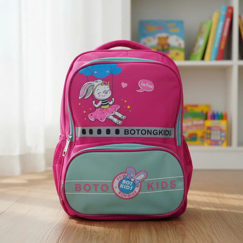 Mochila Escolar Para Niña Mochilas De Niños Dibujos Animados Fucsia