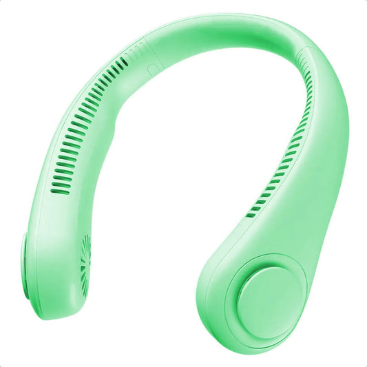 Ventilador De Cuello Portatil Recargable Mini Ventilador Usb Ventilador Portatil 20db Abs Ventilador Silencioso Personal Plastico 3 Velocidades 5v Diseño Ergonomico Color Turquesa Okshop