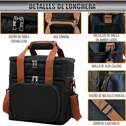 Loncheras Escolares Loncheras Termicas Bolsos Para Almuerzo Azul Liso