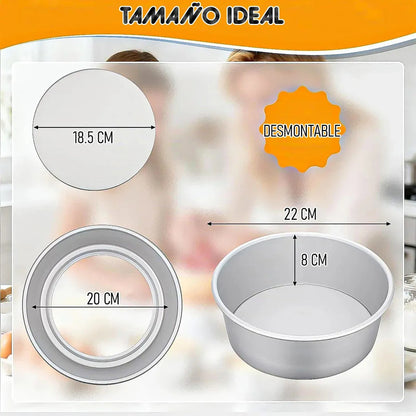 Moldes De Queque Molde Aluminio Molde Torta Desmontable 20cm Gris Okshop Moldes Para Pasteles Moldes De Aluminio De Torta Molde Desmontable Queque Molde Queque Molde Pan Molde Para Queque Moldes
