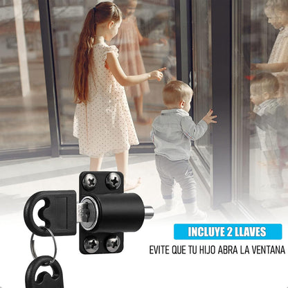 Pack X4 Seguro Ventana Corredera Antirrobo Niños Candado Niñ