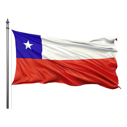 Bandera Premium Chile Chilena Bordada Reforzada 135x90 Cm Bandera Chile