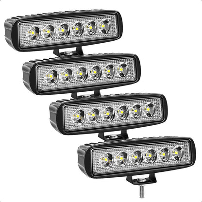 Focos Neblineros Led Faros Led Pack 4 Neblineros Barra Auto Negro