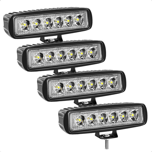 Focos Neblineros Led Faros Led Pack 4 Neblineros Barra Auto Negro