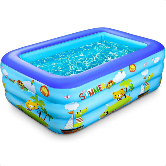 Piscinas Para Niños Piscina Pequeña Bebe Piscinas Infantiles Piscina Inflable Para Bebes Plastico 150x100x50cm Piscina De Pelotas Para Ninos Piscinas Inflables Rectangulares Color Azul Okshop