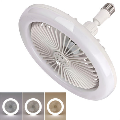 Lámpara De Techo Ventilador Arcashopping Led Con Control Remoto Y Roscada E27 Blanco