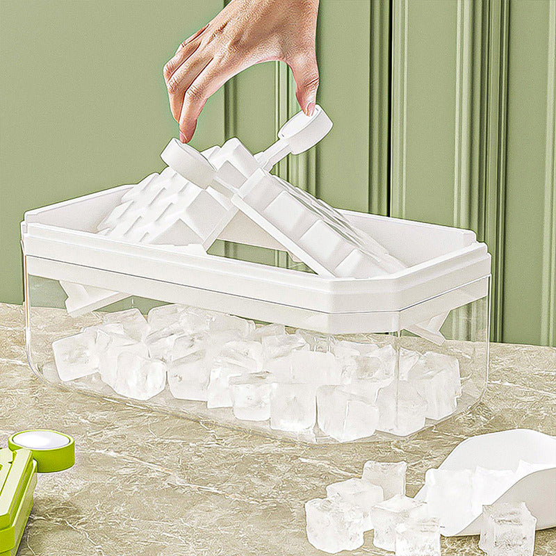 Cubeteras Hielo Cubetas De Hielo Con Tapa Bandeja Para Hielo Blanco