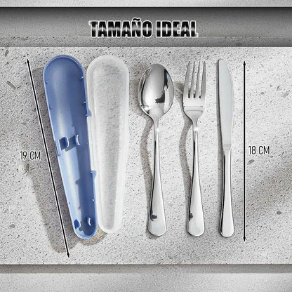 Set De Cubiertos Keep Cubiertos Portatiles Cubiertos Viaje Violeta