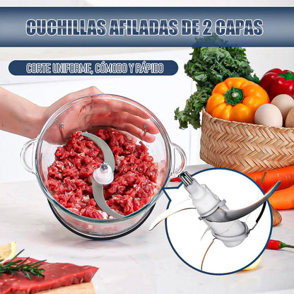 Procesador De Alimentos Picadora Procesadora Alimento Carne Negro/gris