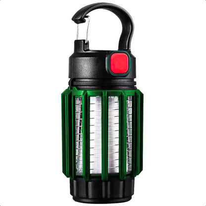 Lampara Mata Insectos Lampara Campíng Mata Mosquitos Lampara Mosquitero Electrico Impermeable Usb Matamoscas Electrico Uv Ampolleta Mata Zancudos Abs Led Colgable Color Verde Oscuro Okshop
