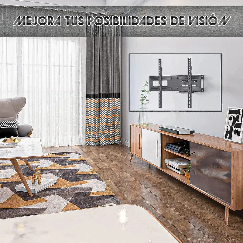 Soporte Tv Articulado Okshop Para Pantallas De 32  A 70  Con Inclinación Y Giro Negro
