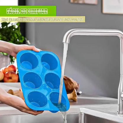 Moldes De Silicona Molde Cupcakes Silicona 6 Und Baratos Color Azul