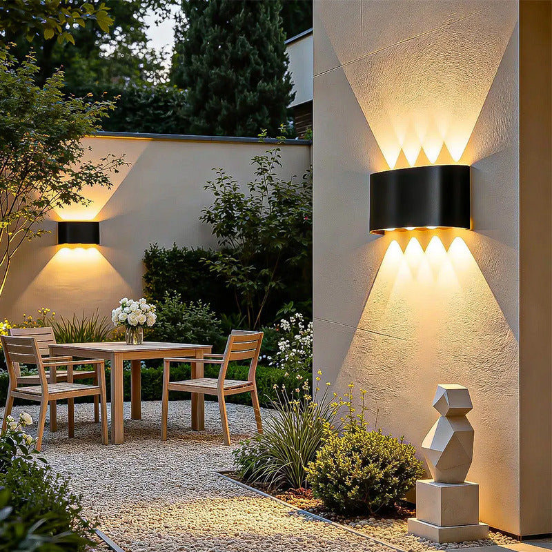 Pack 2 Aplique De Pared Lampara Muro 8w Luces Pared Aplique Negro