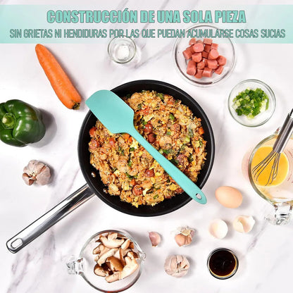 Espatula Silicona Mezquino De Silicona Espatula Cocina Espatulas Angulares Reposteria Multiuso Okshop Pack 2 Brocha Postres Núcleo Acero Inoxidable 27cm Tortas Antiadherente Libre Bpa Verde Pastel