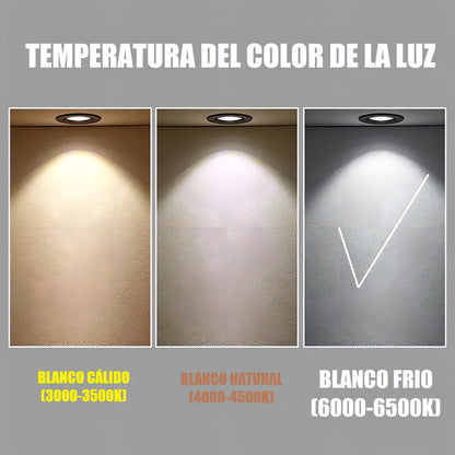 Pack X3 Lamparas Led Techo Foco 16w Lampara Dormitorio Blanco Frio 6500°k Okshop Lampara De Techo Redonda Led Embutida Luz Fria Focos Led Embutidos Luz Fria Luces Led Foco Led 16w
