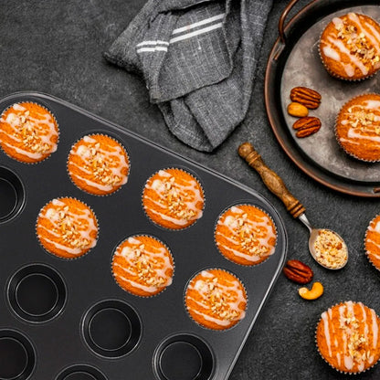 Molde Cupcake Moldes Muffins Moldes 24 Mini Cupcake Moldes Reposteria Metalicos Antiadherente Pack 2 Molde Cupcakes Teflon Galletas Molde Rectangular Acero Aluminizado Okshop