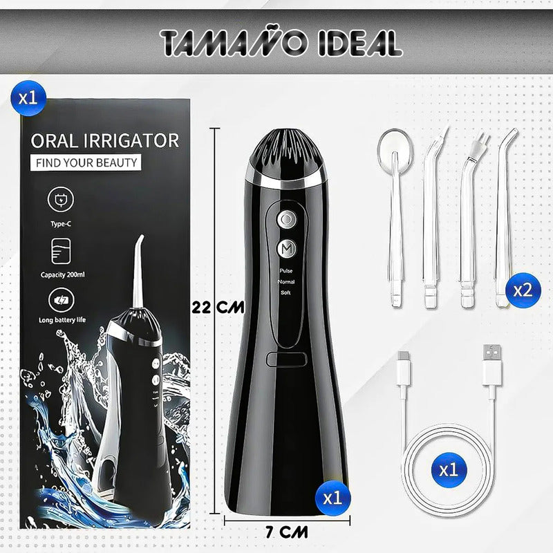 Irrigador Dental Irrigador Bucal Portátil Limpiador Oral Azul
