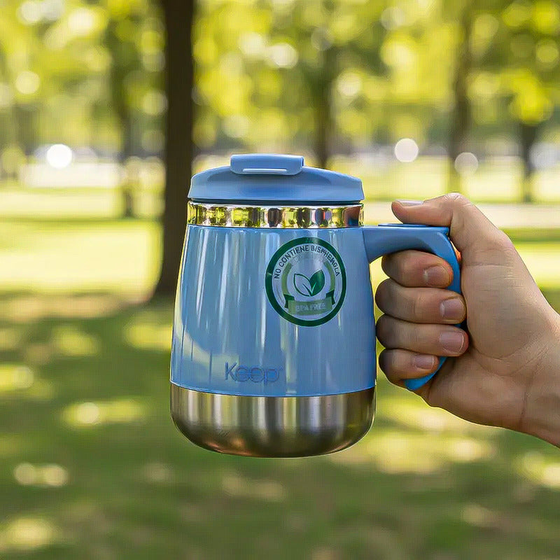 Taza Térmica Keep Taza Acero Inoxidable Taza Termo 400 Ml Azul Taza