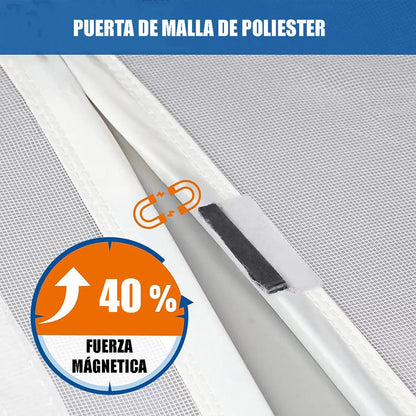Malla Mosquitero Magnética Para Puerta Okshop Poliéster Negro 110x210 Cm
