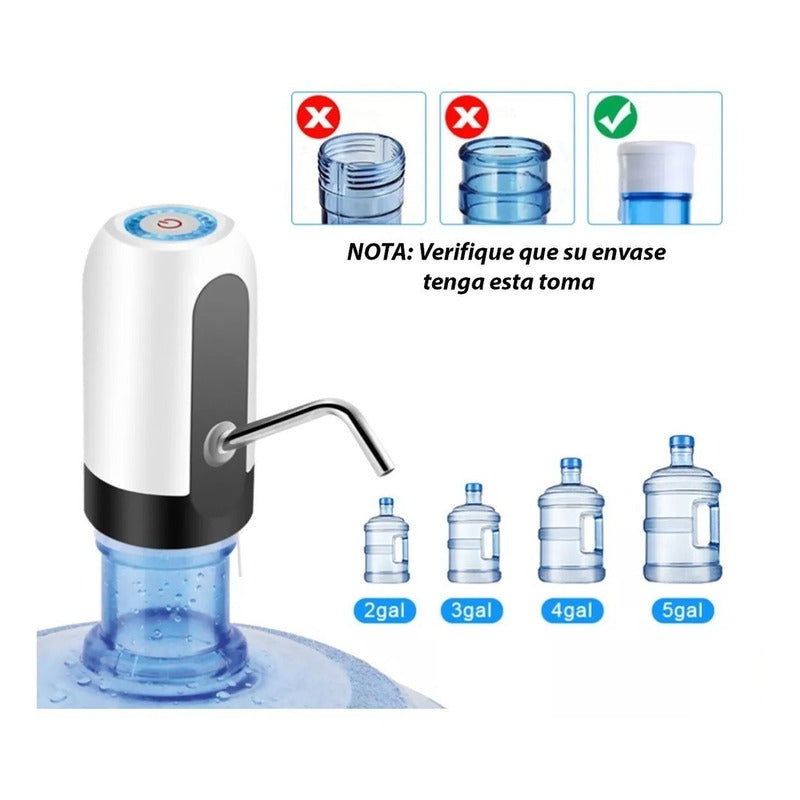 X2 Dispensador De Agua Electrico Usb Recargable Bomba Envase