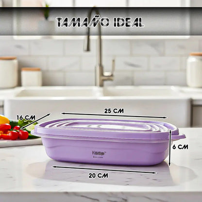 Taper Keep Tupper Plastico Contenedor De Alimentos 950 Ml Lila