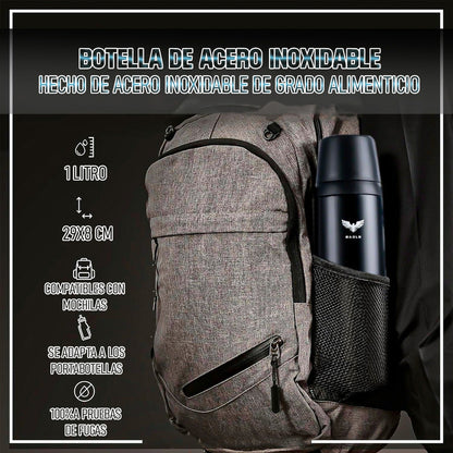 Termo Agua Caliente Botella Termica Termo Cafe Termo 1 Litro Negro