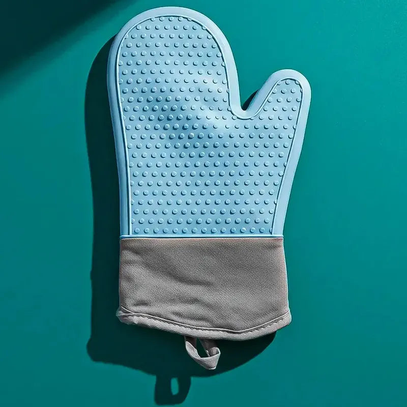 Guantes Para Horno Toma Ollas Guantes De Silicona Cocina Color Azul Puntos
