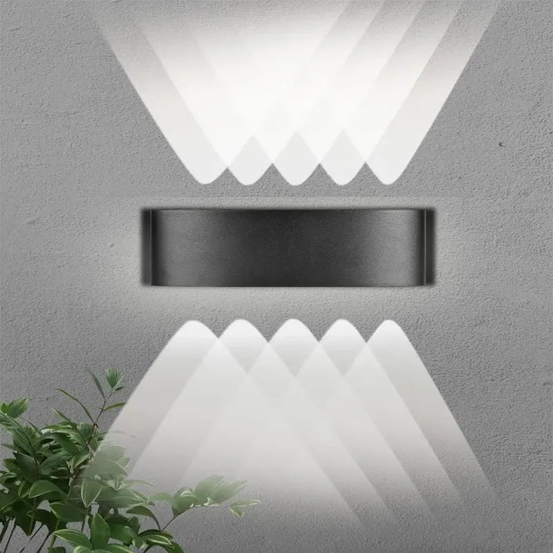 Pack 2 Aplique Muro Luces Led Para Muro Lampara De Pared 10w Negro