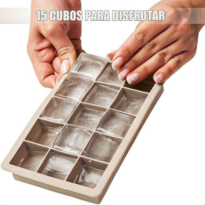 Pack X2 Molde Hielo Cubetas De Hielo Bandeja Silicona Hielo Salmón