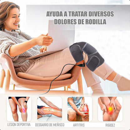 Rodillera Calentadora Masajeador Rodilla Rodillera Termica Gris L