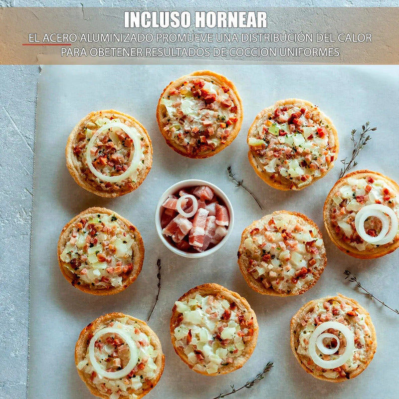 Molde Cupcake Moldes Muffins Moldes 24 Mini Cupcake Moldes Reposteria Metalicos Antiadherente Pack 2 Molde Cupcakes Teflon Galletas Molde Rectangular Acero Aluminizado Okshop