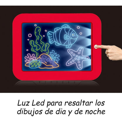 Pizarra Magica Led Juego De Pintar Colores Para Mesa Niños