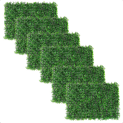 Pack 6 Jardin Vertical Artificial Muro Artificial 60x40cm Verde Verde Musgo