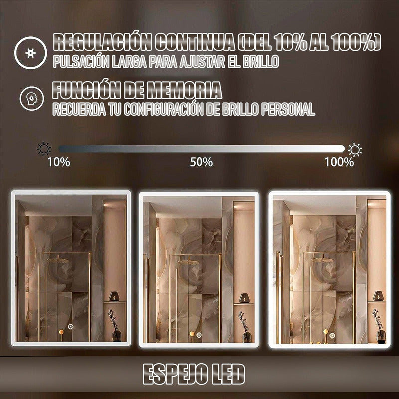 Espejo Led Espejo Rectangular Espejo De Baño Espejo Tactil Vidrio