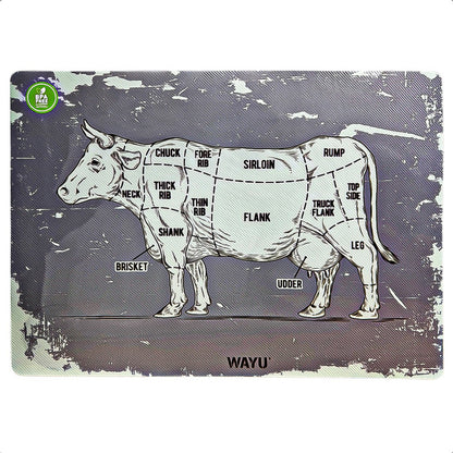 Individual Para Mesa Wayu Individuales Rectangulares Plato Gris Claro