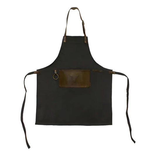 Delantal Premium Ajustable Wayu 62 X 78 Cm Color Negro Diseño De La Tela Polister