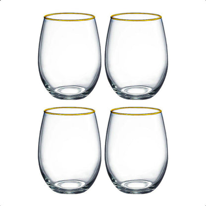 Set 4 Vasos Vasos De Vidrio Vaso Vidrio 580ml Copas De Vino Vasos