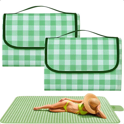 Pack 2 Alfombras Para Picnic Resistente Al Agua Manta Plegable Para Picnic Alfombra Picnic Impermeable Alfombra Para Playa Tela Oxford 2x1,5m Manta Camping Color Verde Okshop