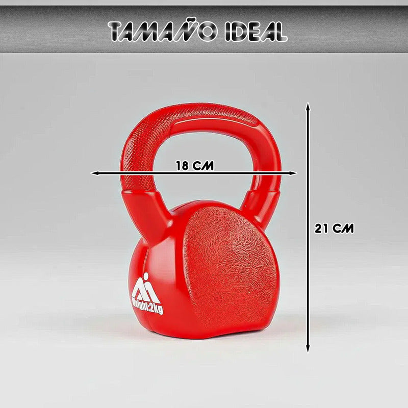 Pesa Rusa 2 Kg Pesa Kettlebell 2 Kg Pesas Crossfit 2kg Pesa Rojo