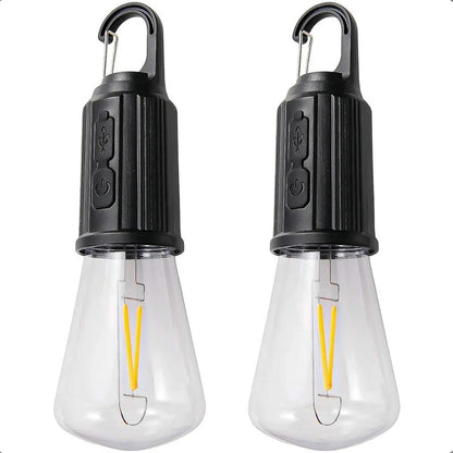 Ampolleta Recargable Ampolletas Camping Colgantes Ampolletas Recargables 15w Impermeable Aire Libre Pack 2 Ampolleta Led Tipo Bulbo 5v Ip44 Pesca Ampolleta Cálida/ovalada Okshop