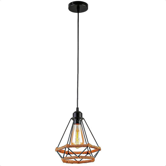Lampara Colgante Rustica Lampara De Techo Colgante Lamparas Negro