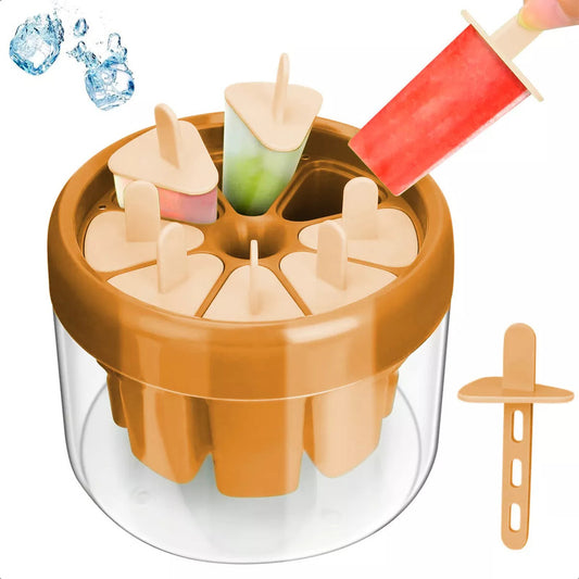 Molde Para Helados De Paleta Reutilizable Molde De Helados Moldes Plasticos Para Helados Antiadherente Reutilizable Paletas De Helado Libres Bpa Desmontable Hielo Color Naranja Okshop